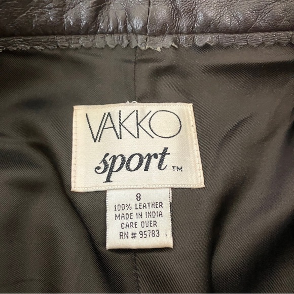 Vintage leather pants dark brown high waisted straight leg 90s y2k biker - Picture 8 of 8